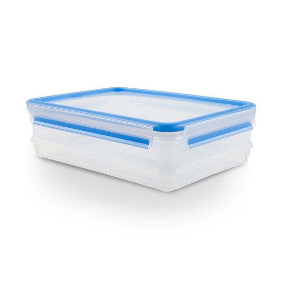 Bild von Aufschnittbox-System "Clip & Close", 1,65 Liter + 1 Liter, transparent/blau