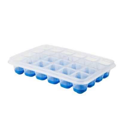 Bild von Eiswürfelbox "Clip & Close", transparent/blau