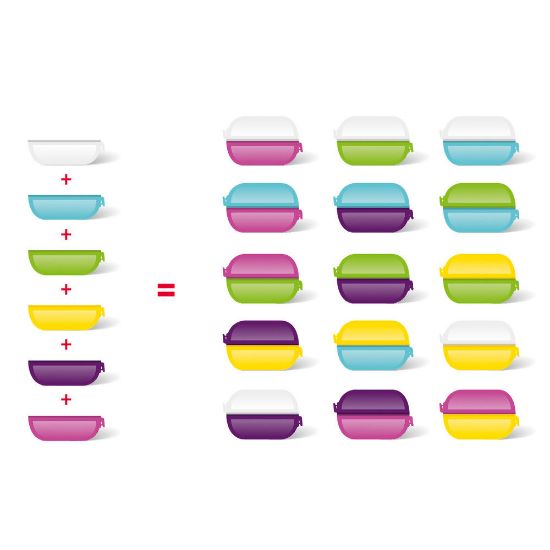 Bild von Lunchbox-Set "Variabolo Mix it", 6-tlg., bunt
