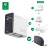 Bild von Ladegerät "GaN Flex Screen AI 100W 2 USB-C+1 USB-A Travel Edition", weiß