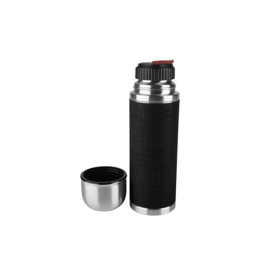Bild von Sleeve-Isolierflasche "Senator", 0.5l, Edelstahl/schwarz