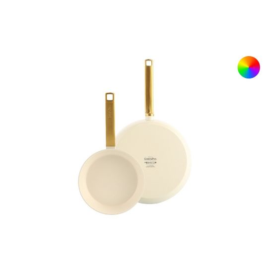 Bild von Bratpfannenset 20+28 cm, PFAS-frei, "Evolution", creme