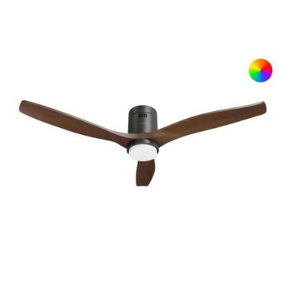 Bild von Smart Deckenventilator & Licht "Kleur", schwarz