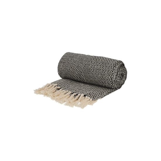 Bild von Living Plaid aus Recycelter Baumwolle "Fischgrät"