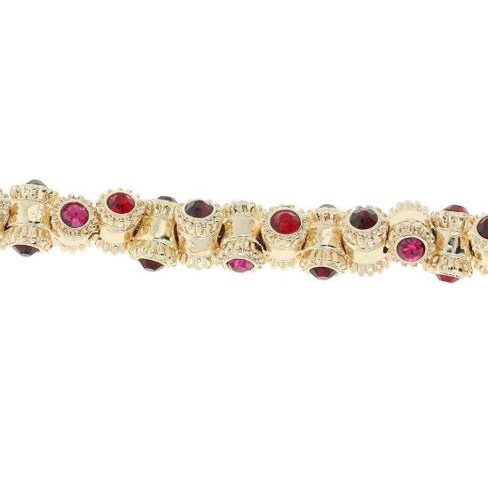 Bild von Tonnenperlenarmband "Vintage", siam