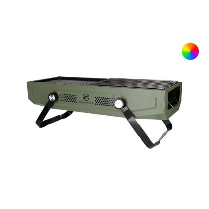 Bild von Outdoor-BBQ mit Grill, grün.