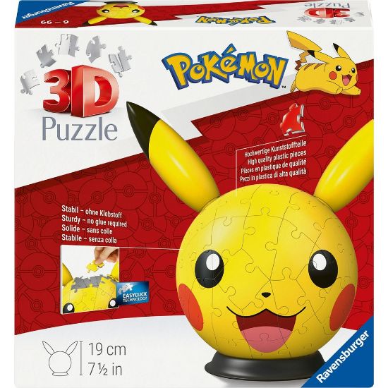 Bild von 3D-Puzzle-Ball "Pokémon Pikachu"