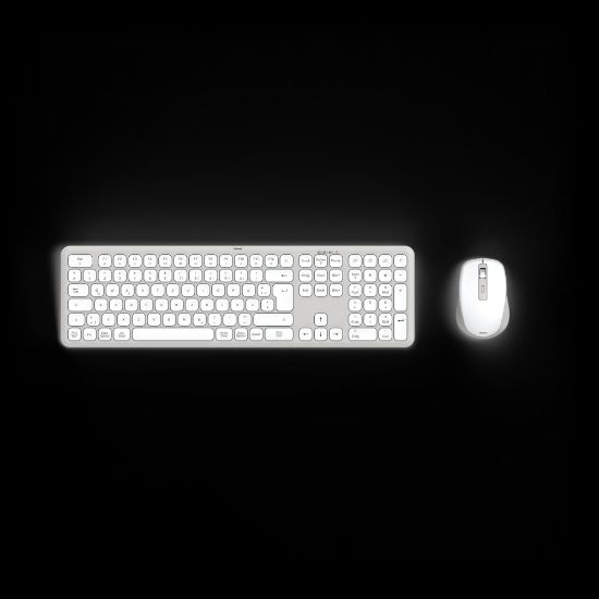 Bild von Kabelloses Tastatur-Maus-Set "WKM-550 QUERTZ", Weiß