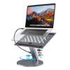 Bild von Laptop-/Tablet-Ständer "ErgoPro" mit 6in1-USB-C-Dock, grau